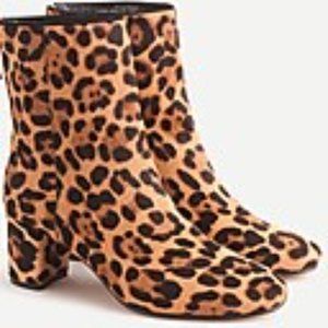 Sz 7 Calf Hair Leopard Print J. Crew Booties